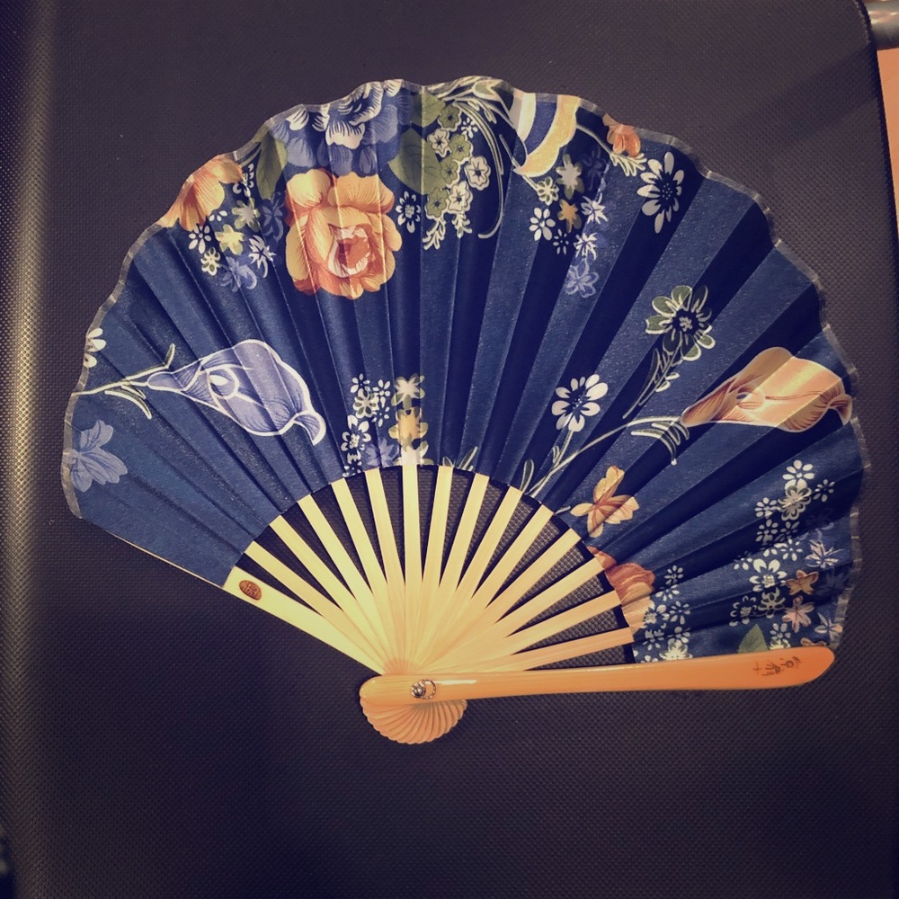 folding fabric wood fan